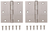 ProSource BH-202SN-PS Square Corner Door Hinge, Steel, Satin Nickel, Loose Pin, 180 deg Range of Motion